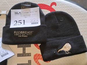 lot 252 image: Lot of (2) Redbreast Single Pot Still Irish Whiskey Knit Caps