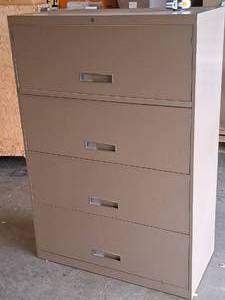 lot 260A image: Metal File Cabinet 4-drawer