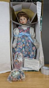 lot 5 image: New Arlene Porcelain Doll Designers Guild Collection by Vincent DeFilippo 2062000 with Certificate of Authentication