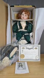 lot 10 image: New Maureen Porcelain Doll Imperial Gem Collection by Vincent DeFilippo Certificate of Authenticity 11232000