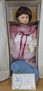 lot 26 image: New Kristen Porcelain Doll Court of Dolls 9022500 with Certificate of Authentication