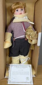 lot 45 image: New Tyler Porcelain Doll Treasured Heirloom Collection by Colleen Phillips 852000 with Certification of Authentication
