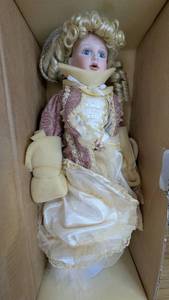 lot 47 image: New Treasured Heirloom Porcelain Doll