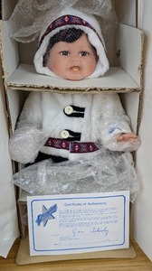 lot 58 image: New Haiku Porcelain Doll Premier Collection by Gene Schooley 3891000 with Certificate of Authentication