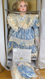lot 2 image: New Adeline Porcelain Doll by Pat Loveless Designers Guild Collection 2672000 with Certification of Authentication