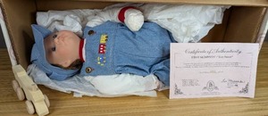 lot 68 image: New Toot Sweet Porcelain Doll First Moments Collection by Lee Middleton 20715000 with Certificate of Authentication