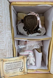 lot 76 image: New Hannah Porcelain Doll Welden Museum Collection by Kathy Smith Fitzpatrick 2321500 with Certificate of Authentication