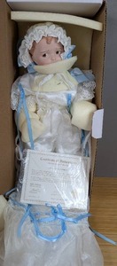 lot 79 image: New Little Grumpy Porcelain Doll American Artists Collection by Gaven Ross 592000 with Certificate of Authentication
