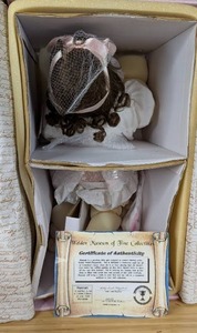 lot 85 image: New Hannah Porcelain Doll Welden Museum Collection by Kathy Smith Fitzpatrick 101500 with Certificate of Authentication