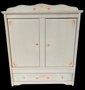 lot 18 image: American Girl Doll Clothing Armoire  American Girl Doll Clothing Closet