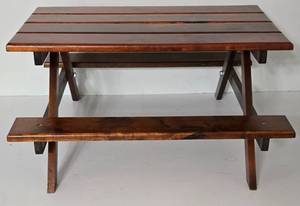lot 9 image: Wooden Doll Picnic Table