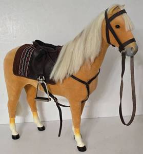 lot 8 image: American Girl Doll Palomino Horse with Blanket & Saddle
