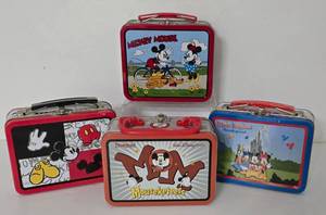 lot 65 image: Miniature Disney MickeyMinnie Mouse Lunch Boxes