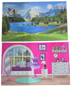 lot 64 image: American Girl Play Time Backdrops