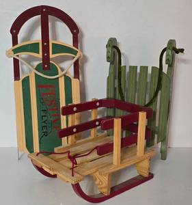 lot 97 image: Three Doll Sleds