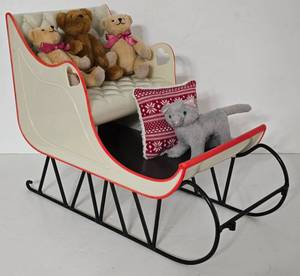 lot 170 image: Adorable Metal American Girl Doll Sleigh & More