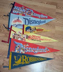 lot 88 image: Vintage Disney and Robbinsdale Pennants