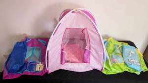 lot 131 image: Three American Girl Doll Camping Tents