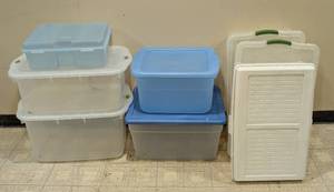 lot 159 image: Assorted Plastic Storage Containers