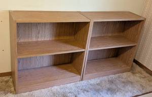 lot 180 image: Pair of Small Wood Bookcases