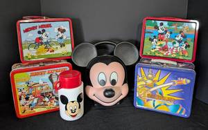 lot 208 image: Disney Mickey Mouse Lunchboxes and Thermos