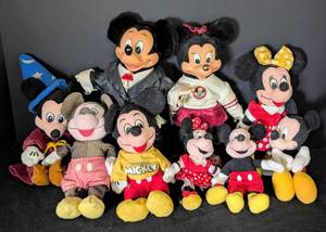 lot 210 image: Vintage Mickey Mouse Plush Toys