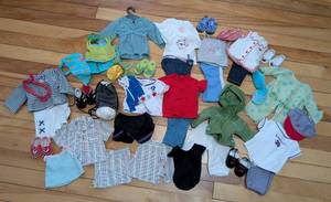 lot 239 image: Assorted American Girl Doll Outfits and Shoes