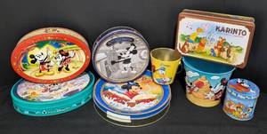 lot 250 image: Disney Mickey Mouse Tins and Buckets