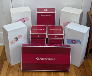 lot 256 image: American Girl Doll Boxes