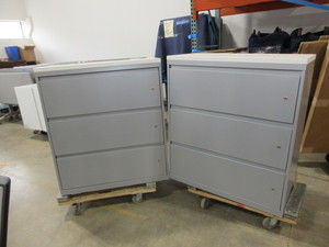 lot 310 image: HAWORTH, 3 DRAWER LATERAL FILES