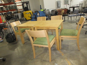 lot 317 image: IKEA TABLES WITH GEIGER CHAIRS