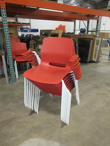 lot 220 image: KFI IMME STACKER CHAIRS WITH ARMS