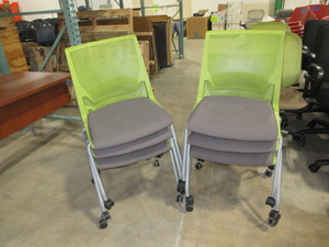 lot 224 image: HAWORTH VERY FIXED SIDE CHAIR- STACKERS