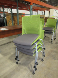 lot 225 image: HAWORTH VERY FIXED SIDE CHAIRS - STACKERS