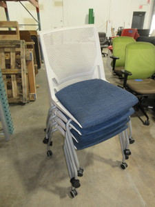 lot 228 image: HAWORTH VERY FIXED SIDE CHAIRS - STACKERS