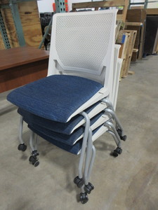 lot 230 image: HAWORTH VERY FIXED SIDE CHAIRS - STACKERS