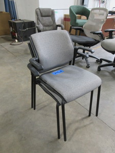 lot 251 image: GLOBAL UPHOLSTERED RECEPTION CHAIRS - STACKABLE