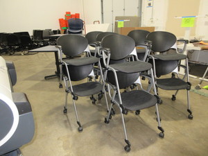 lot 252 image: KIMBALL NATIONAL CINCH CHAIRS ON CASTERS