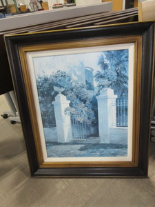 lot 504 image: FRAMED EUROPEAN PRINT ON CANVAS BY FROCH ROMAN