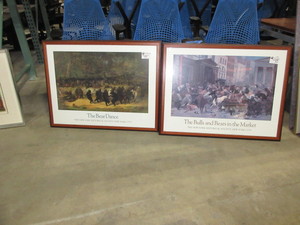lot 524 image: WALL STREET ART FRAMED PRINTS