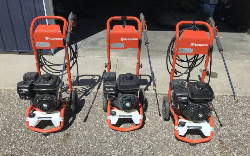 lot 4 image: 3 Husqvarna Pressure Washers