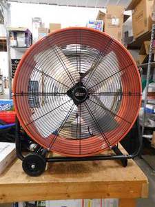 lot 27 image: Commercial Electric 24 in. 2-Speed Heavy Duty Tilt Drum Fan