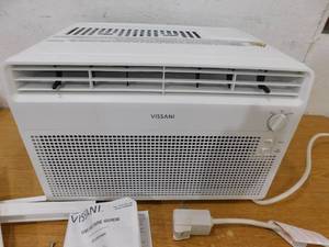 lot 43 image: Vissani 5,000 BTU 115-Volt Window Air Conditioner for 150 sq. ft Rooms with Dehumidifier in White