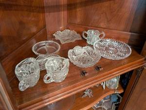 lot 37 image: Collection of Crystal Cut Glass Dishes and Bowls