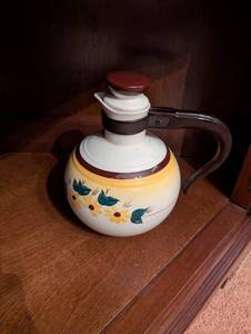 lot 45 image: Vintage Vernonware California Ceramic Pitcher with Floral Design