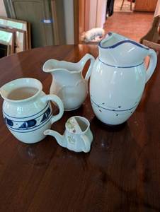 lot 88 image: Collection of 4 Vintage Ceramic Pitchers and Creamer