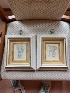 lot 96 image: Set of 2 Vintage Framed Prints by Patsy Clark