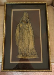 lot 106 image: Framed Rubbing of Anne Boleyn from London, 1983
