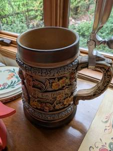 lot 20 image: Intricate Carved Vintage Beer Stein
