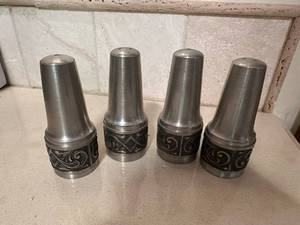 lot 159 image: Set of 4 Vintage Norway Pewter Salt and Pepper Shakers
